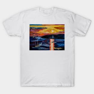 Out sailing in the open sea T-Shirt